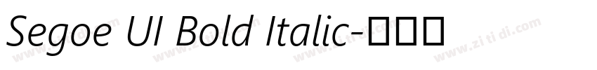 Segoe UI Bold Italic字体转换